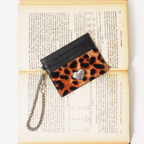 Leopard Heart Chain Card Case|レオパードハート・チェーンカードケース MJ005